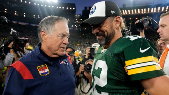 Bill Belichick, Aaron Rodgers 100522